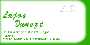 lajos dunszt business card